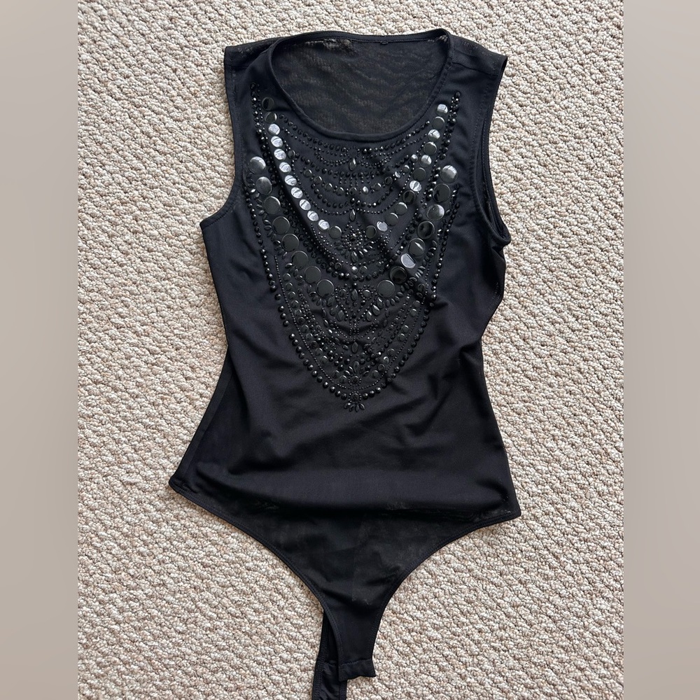 Guess embellished bodysuit xs